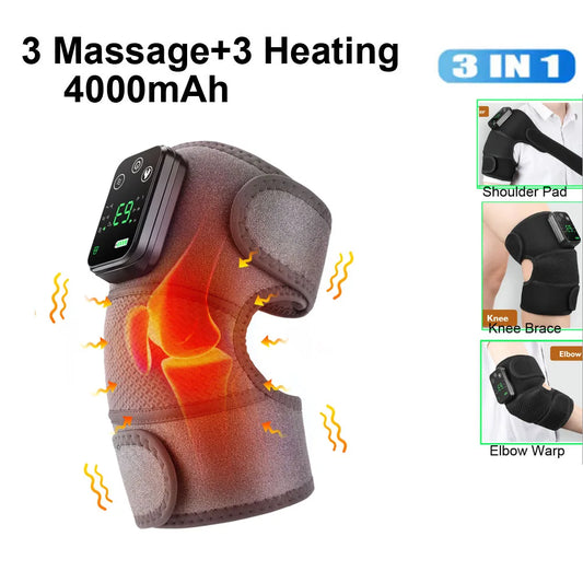 Eletric Heating Knee Massage Instrument Vibrator Knee Pad Joint for Leg Knee Thermal Care Massager Instrument