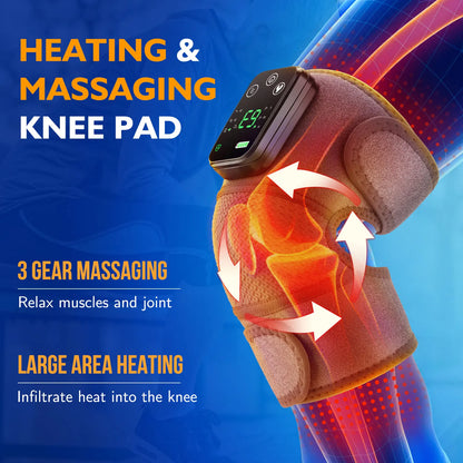 Electric Heated Knee, Elbow & Shoulder Massage Vibrator (Gray)