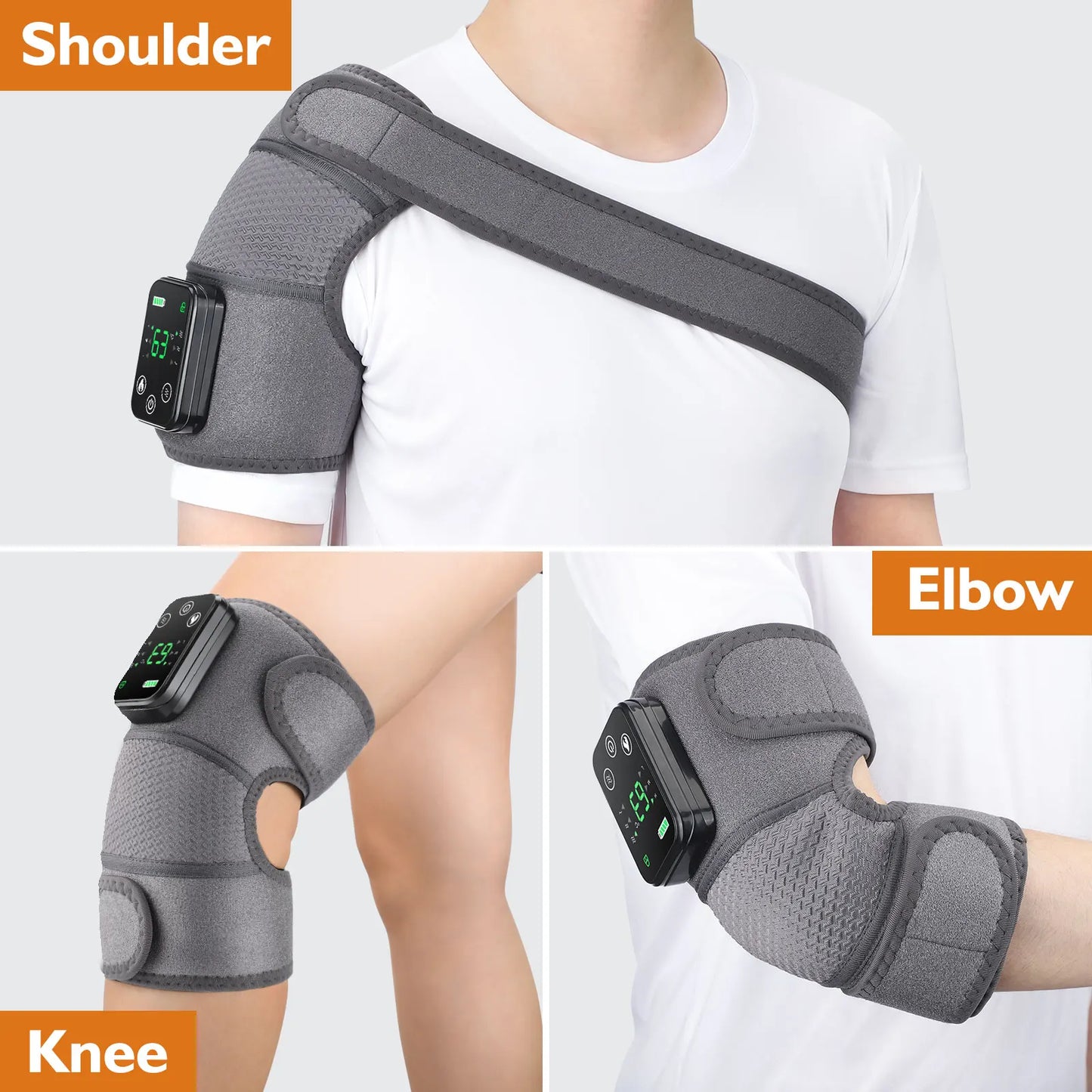 Eletric Heating Knee Massage Instrument Vibrator Knee Pad Joint for Leg Knee Thermal Care Massager Instrument