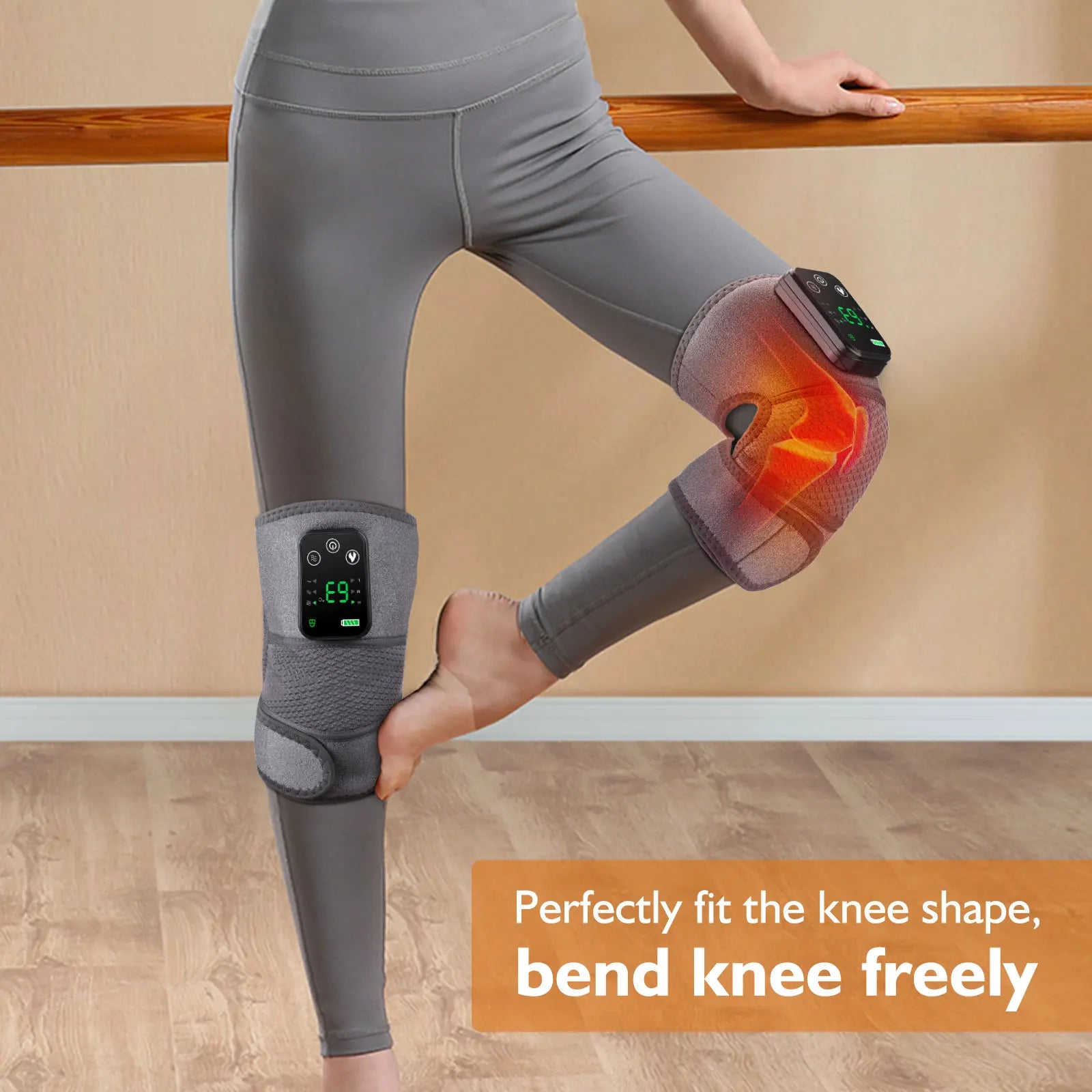 Eletric Heating Knee Massage Instrument Vibrator Knee Pad Joint for Leg Knee Thermal Care Massager Instrument